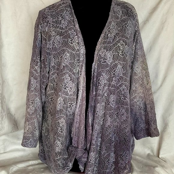 Lace jacket ecodyed with local berries - Picture 1 of 3